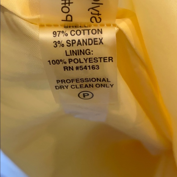 CALVIN KLEIN YELLOW COCKTAIL/WORK DRESS SIZE 4P - Picture 6 of 6